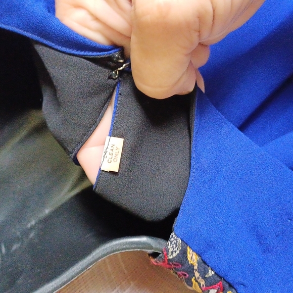 Unbranded womens kurta top Embroidery Sequins, blue to black gradient,  sz S - Picture 6 of 7